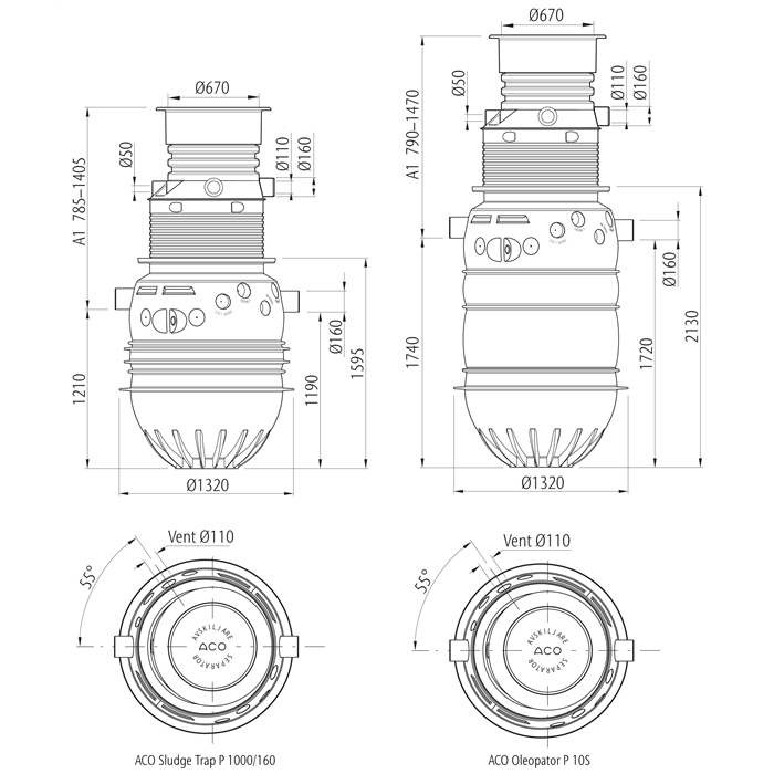 ACO BC OLJA NS10 MARK PEHD OLJEAVSKILJARPAKET - Bild 2