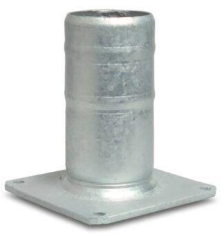 Bauerkoppling Flänsadapter stål galvaniserad 5" x 125 fyrkantig fläns x slangkoppling 20,4cm