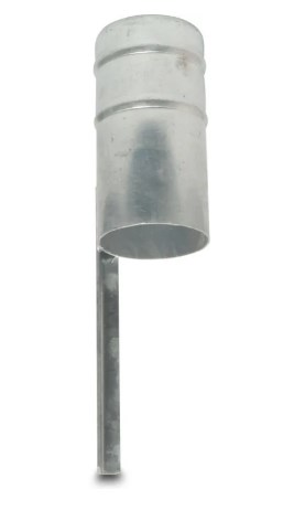 End piece with eye steel galvanized 100 mm hose coupling