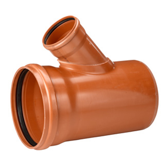 Ground branch pipe 250X110x45° PVC 2 sleeve - Image 2
