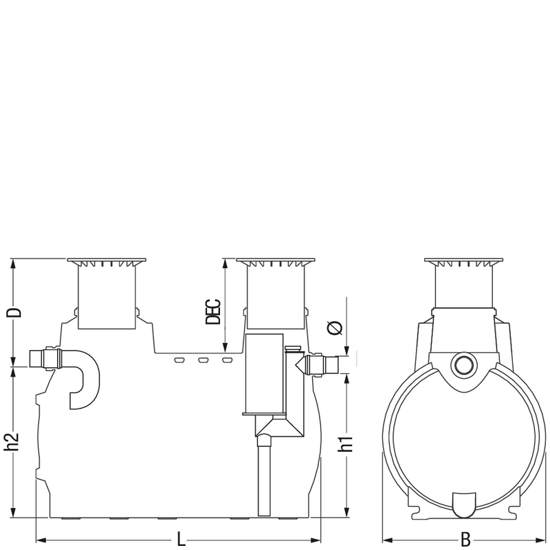 GPA NS 10 komplett oljeavskiljarpaket för verkstad med spolplatta - Bild 2
