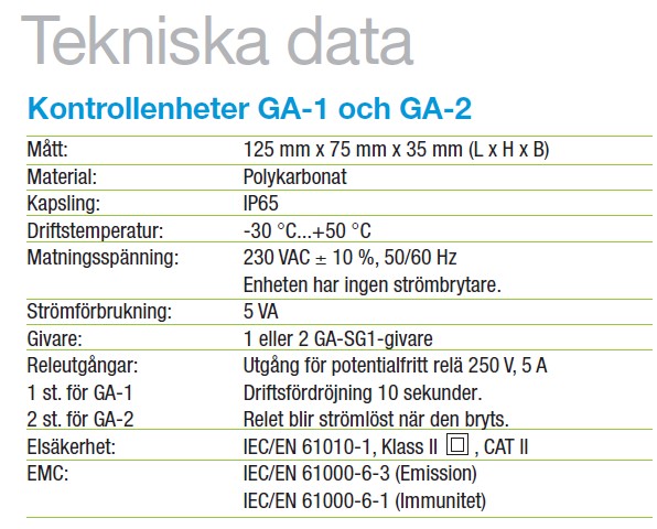 Labkotec GA-2 larm för Fettavskiljare, maxnivå & fettnivå - Bild 5