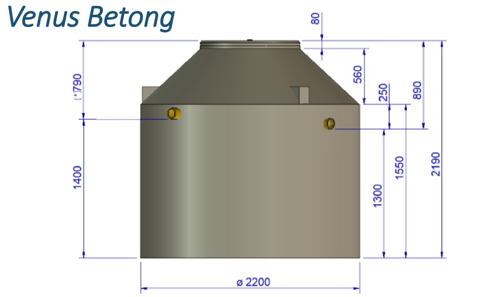 BioKube Venus betong 1 hushåll eller 2 hushåll normala krav - Bild 6