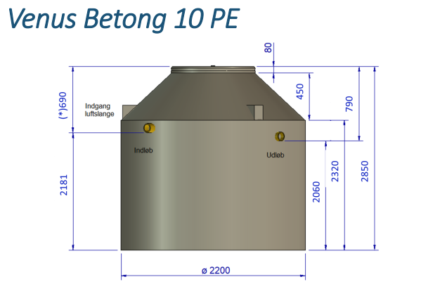 BioKube Venus betong, 2 hushåll eller 4 hushåll normala krav - Bild 5