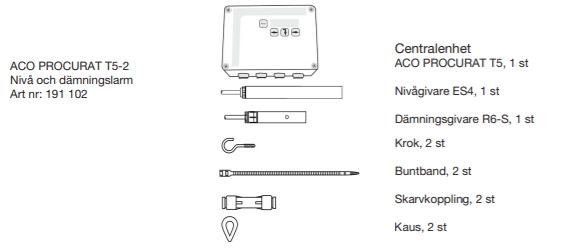 ACO PROCURAT T5-3 NIVÅLARM, SLAM- DÄMN.LARM - Bild 2