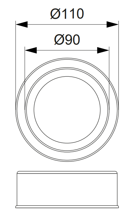 Purus WC stos vit 110/90 - Bild 2