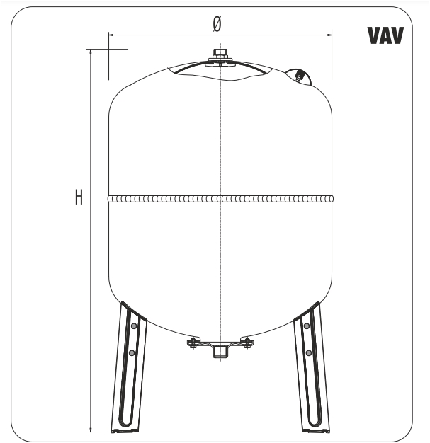 Aquasystem VAV200 Hydropress tank 200 l - Bild 2