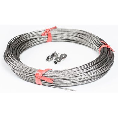 Wire 3 mm syrafast, 120m. Inkl. 2 wirelås - Bild 2