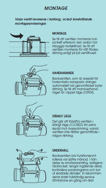 Redi backventil enkel klaff 200mm - Bild 4