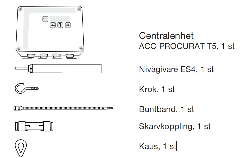 ACO PROCURAT T5- 1 med en givare olja/fett nivå - Bild 3