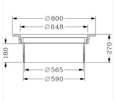 Gatubetäckning 640mm Gråjärn flytande ram med lock typ A6 - Bild 2
