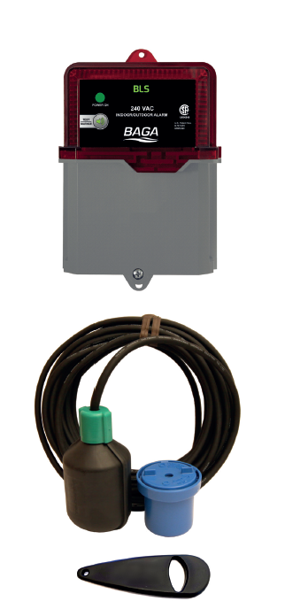 Baga BLS-N Larmskåp lampa & summer inkl. nivåvippa