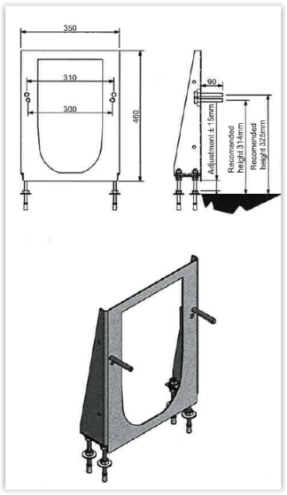 Jets Väggkonsol låg modell, Jade & Charm