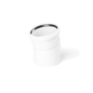 Bend 110x15° 1 sleeve white sound absorbing