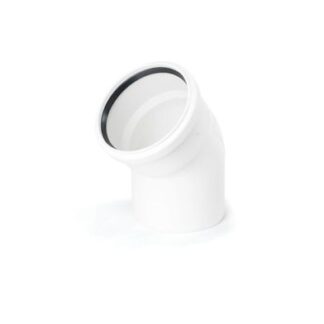 Bend 110x45° 1 sleeve white sound absorbing