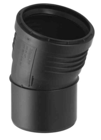 Bend 110x15° 1 sleeve Black sound absorbing