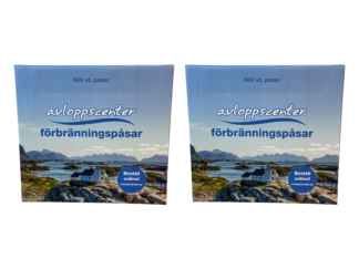 Avloppscenter förbränningspåsar 1000st