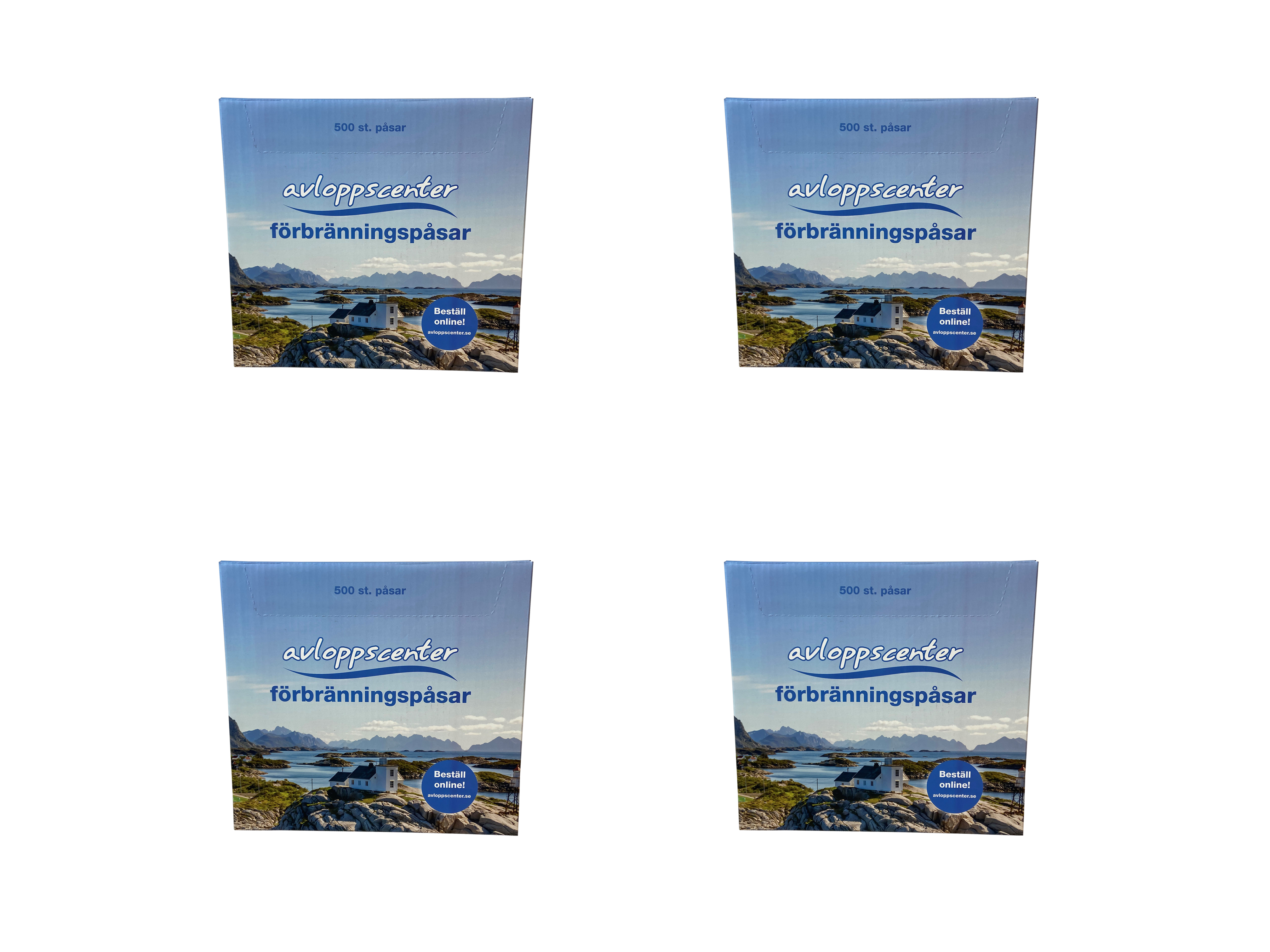 Avloppscenter förbränningspåsar 2000st