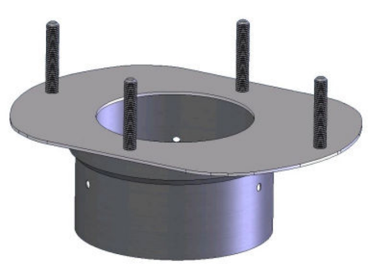 Mounting plate for the ODEX 140 Leijon pump