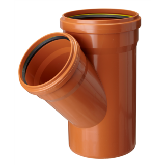 Ground branch pipe 160x110x45° 2 sleeve