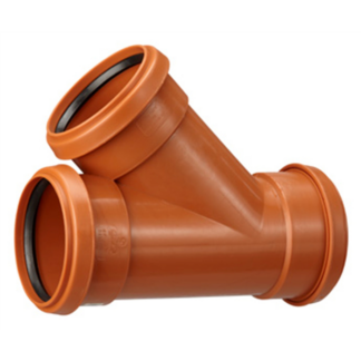 Ground branch pipe 160x110x45° 3 sleeve