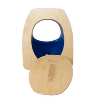 Separett dry toilet with wooden seat blue