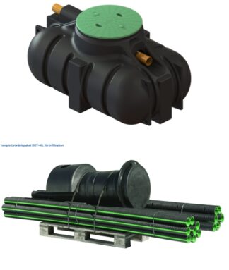 CPX sludge separator 1200L with infiltration package 20m2