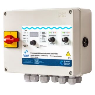 PUMPTEK PT-CP2 Kontrollpanel/automatikskåp för dubbla pumpar