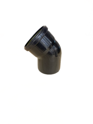 Ground bend 110x45° 1 sleeve Black