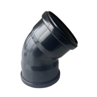 Ground bend 110x45° 2 sleeve Black