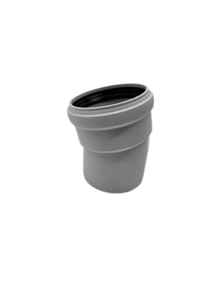 Bend 110x15° 1 sleeve sound absorbing light gray/off-white