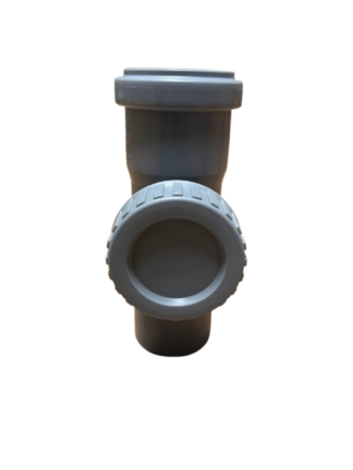 Cleaning tube with cap 50mm gray