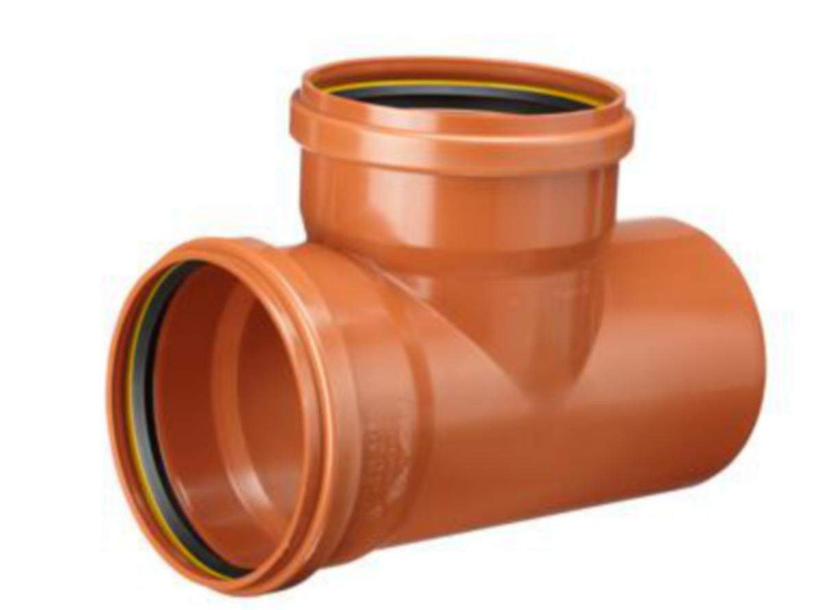 Ground branch pipe 110x110x90° 2 sleeve