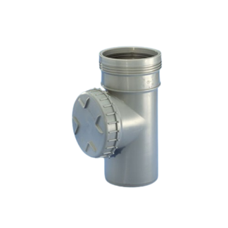 Cleaning tube with cap 110mm gray