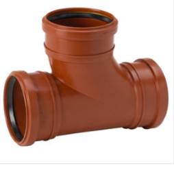 Ground branch pipe 110x110x90 curved 3 sleeve