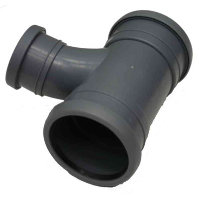 Branch pipe 110x75x90 curved 3 sleeve