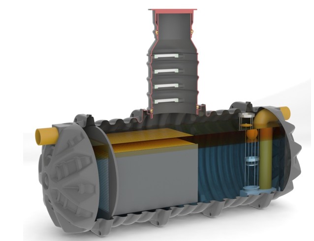 Sepko Oljeavskiljare 6 l/s, sandfång 1200 liter HÄMTPRIS