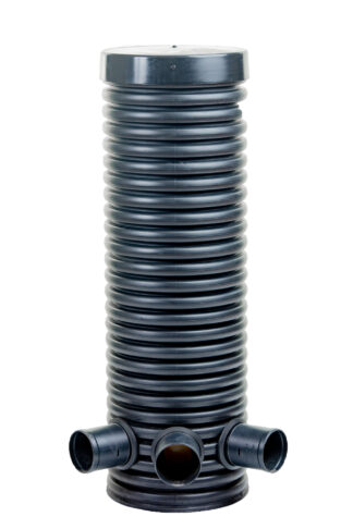 Distribution well with 3 outlets