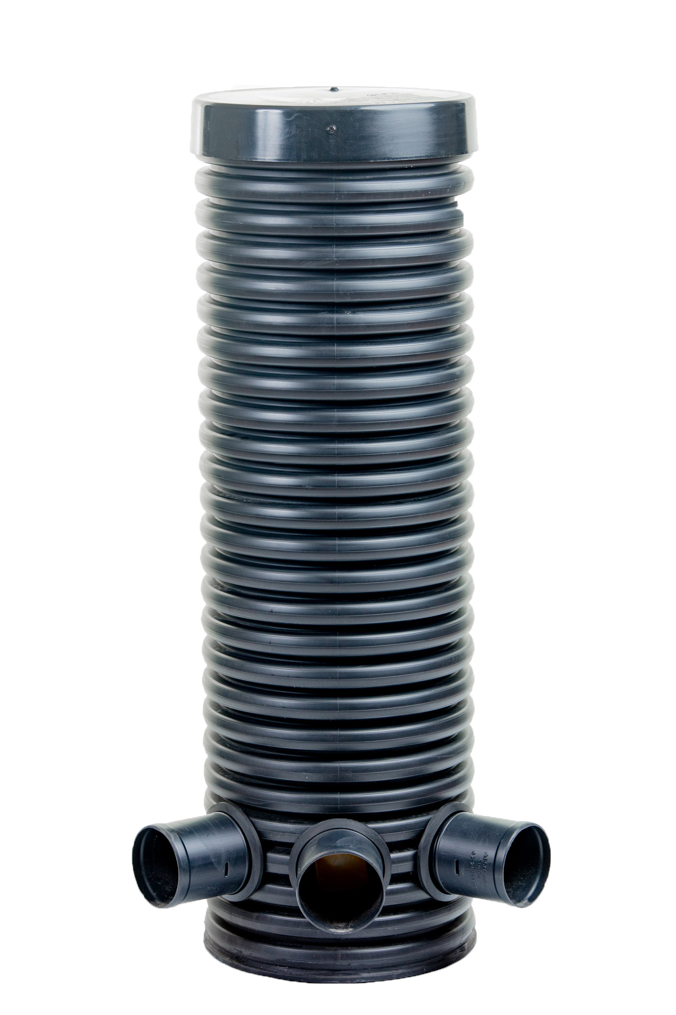 Distribution well with 3 outlets