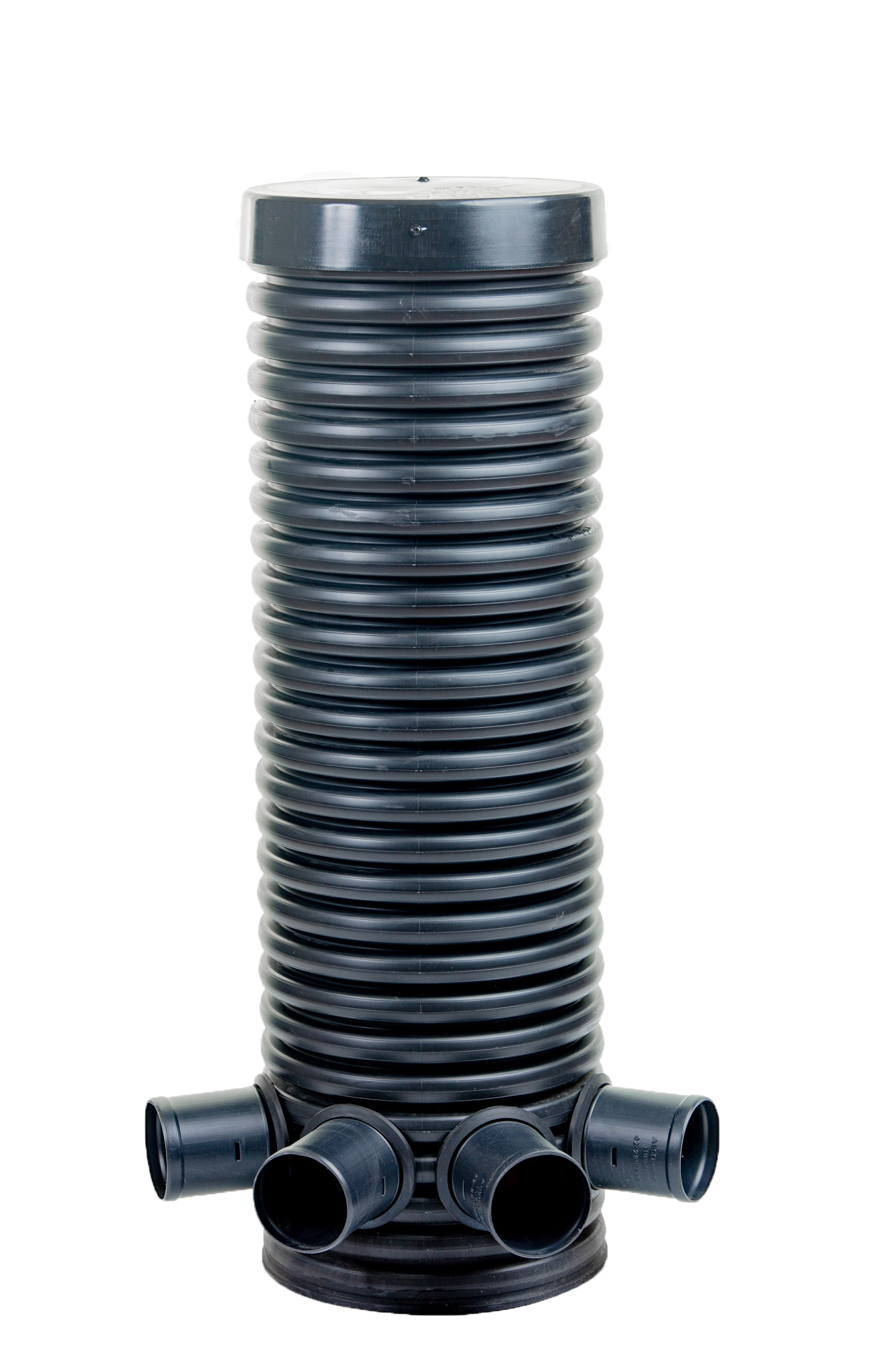 Distribution well with 4 outlets