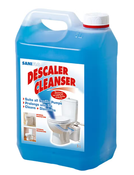 Saniflo DESCALER Koncentrerad rengöring för din malpump/pump. 5 L