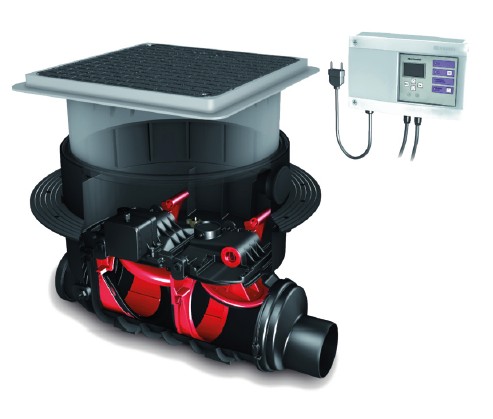 Backventil motordriven 160 mm golv installation