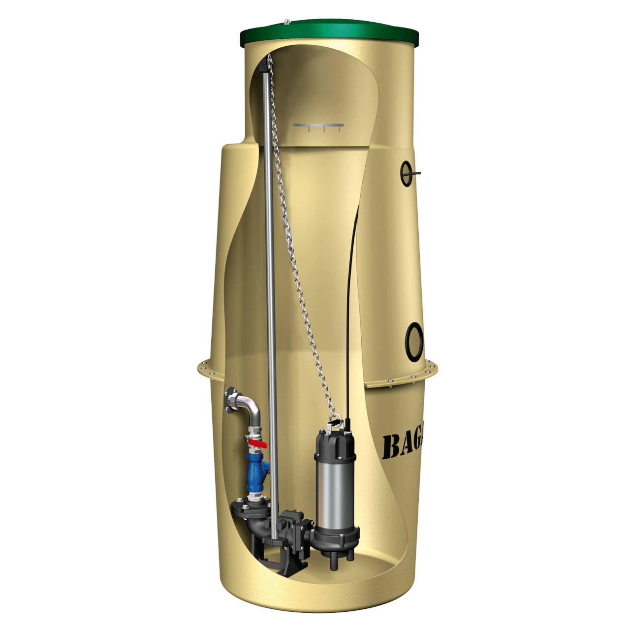 Baga Kompus 08-1 3-fas pumpstation