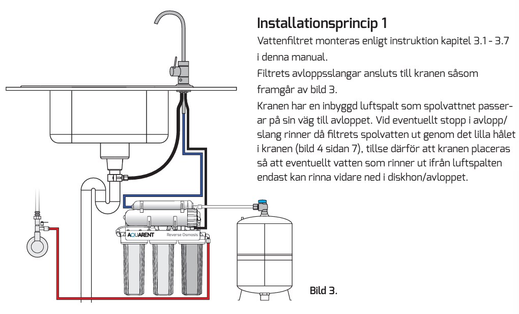 Aquarent RO-50 vattenfilter salt, flourid, uran, arsenik, nitrit, nitrat - Bild 5