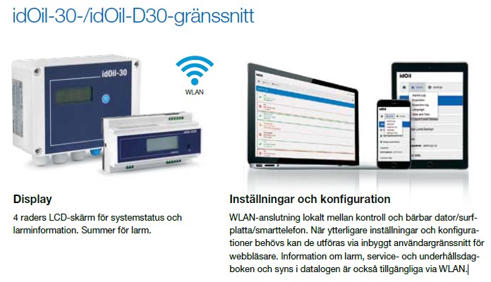 idOil 30 Oljeavskiljarlarm, med tre givare oljenivå + högnivå + slamnivå - Bild 4