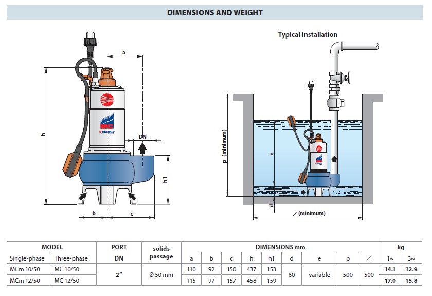 Pedrollo BC 10/50 nivåvippa 1-fas - Bild 2