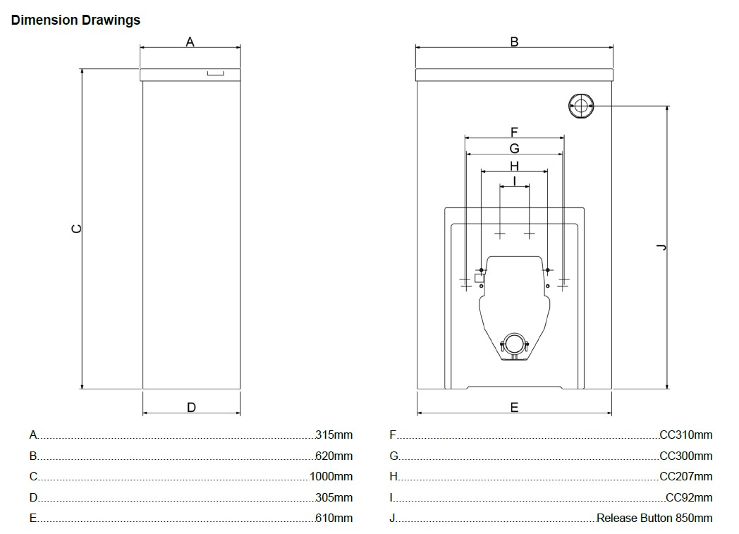 Jets mounting frame MF692 MS låda bakom toalett - Bild 3