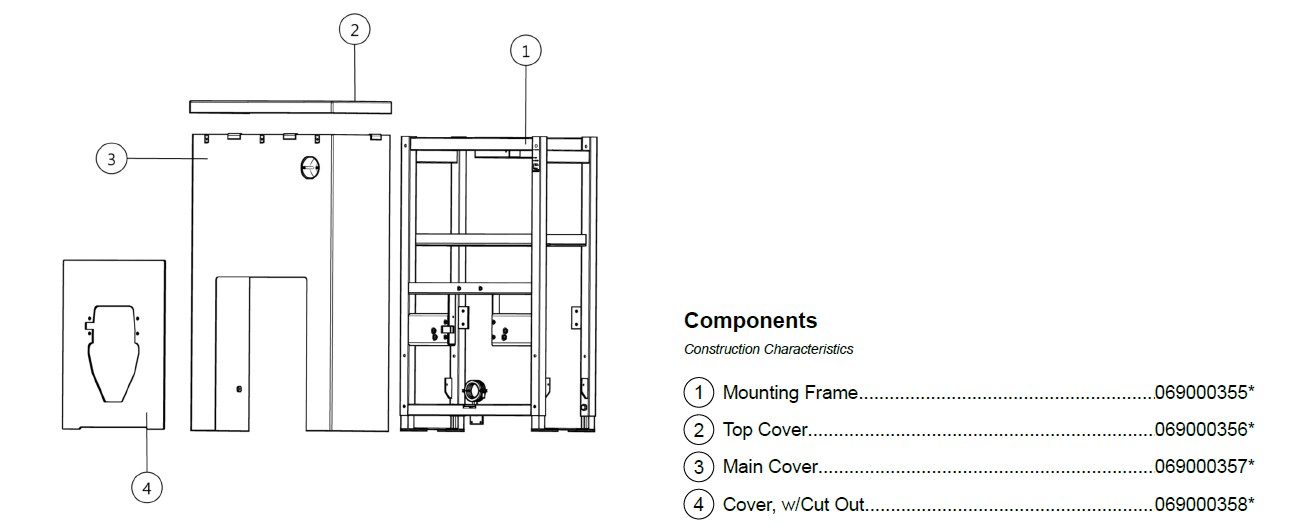 Jets mounting frame MF692 MS låda bakom toalett - Bild 2