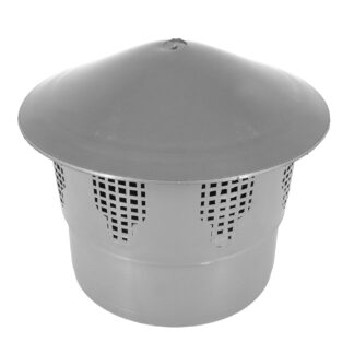 Ventilation hood 160 mm gray for sleeve end
