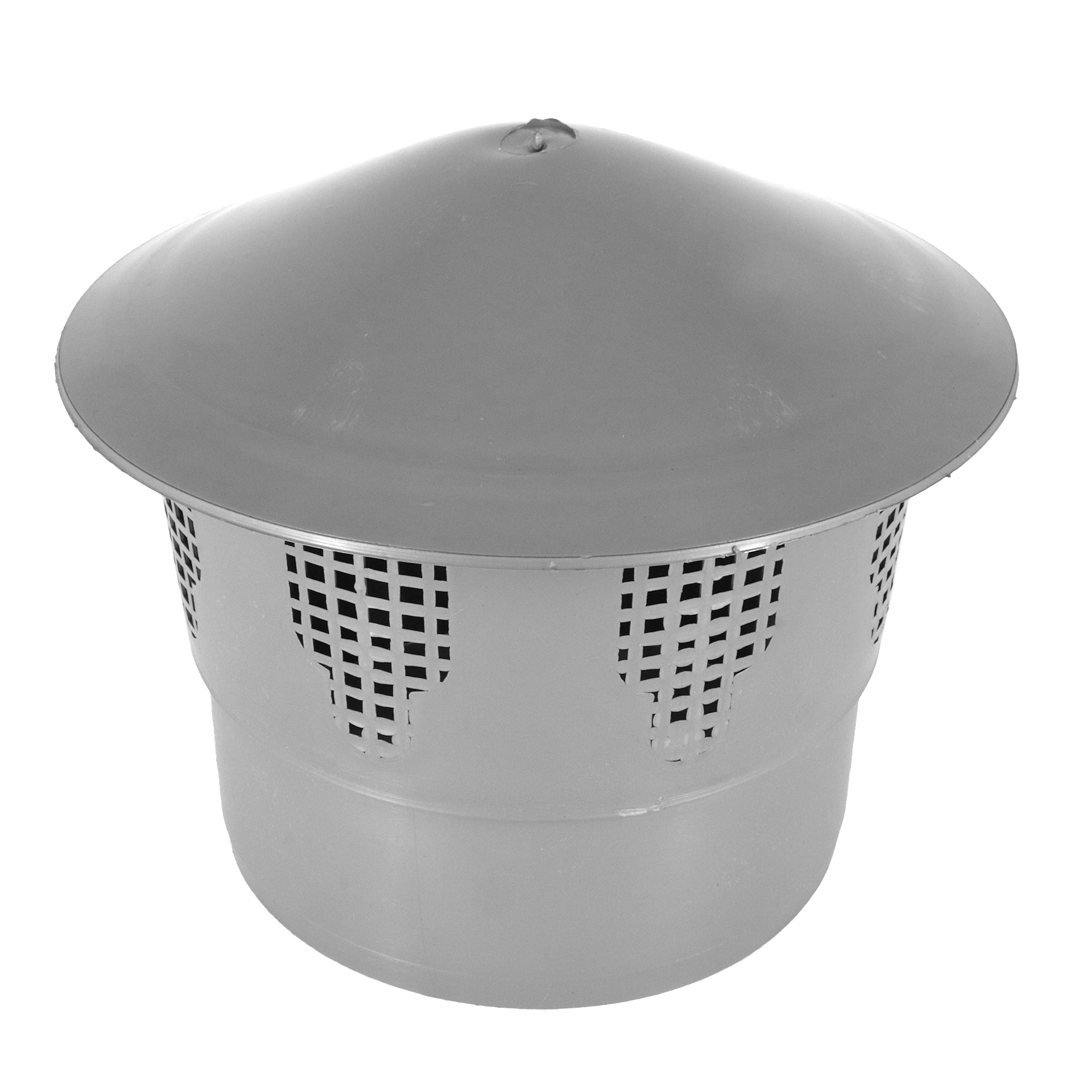 Ventilation hood 160 mm gray for sleeve end